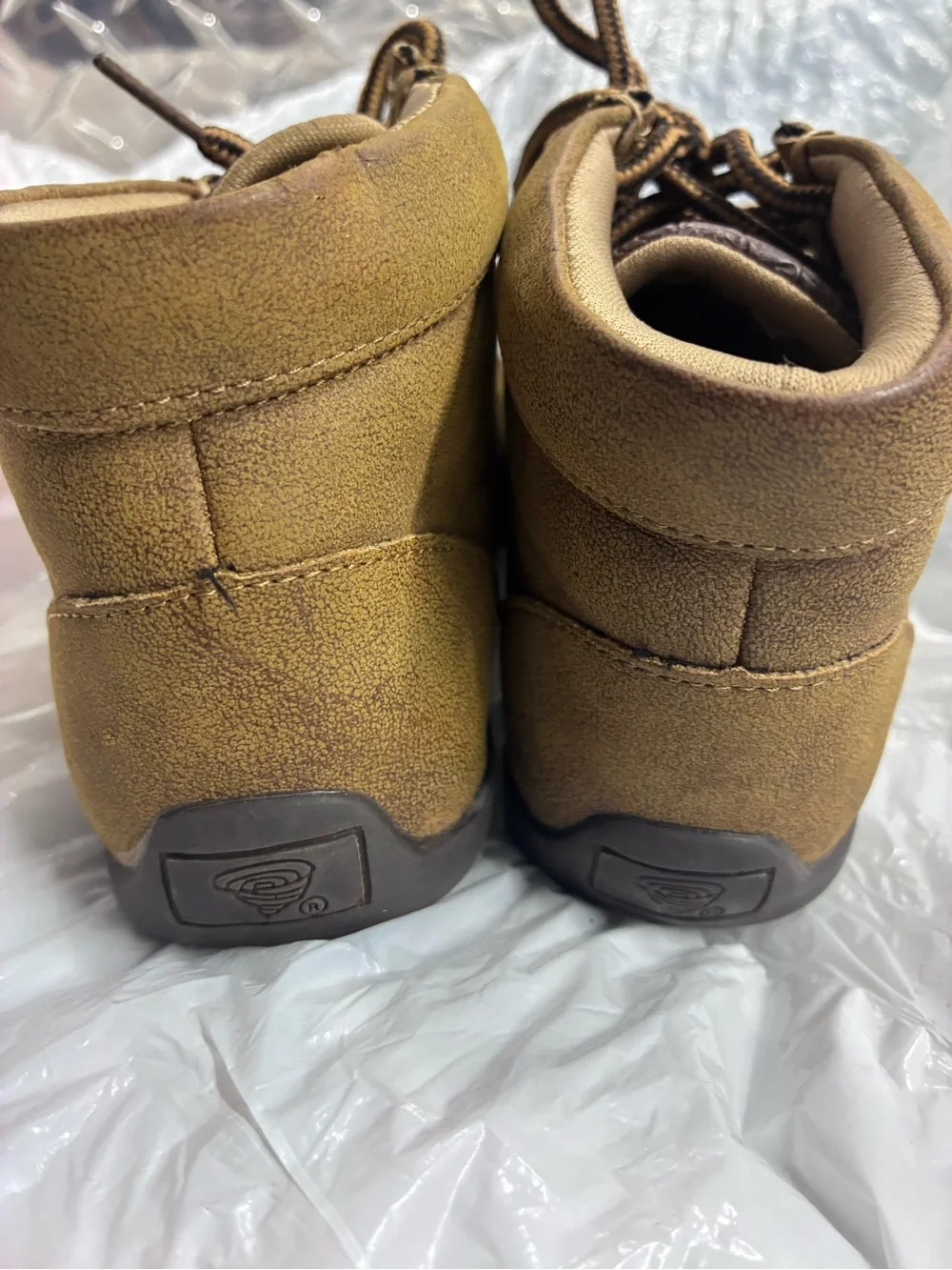 Twister Kids Tan Brown Suede Moccasins with Embossed Insole